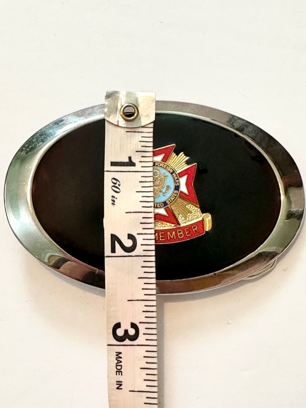 Vintage Belt Buckle Veterans of Foreign Wars‎ of the United States Life Member - Picture 5 of 5
